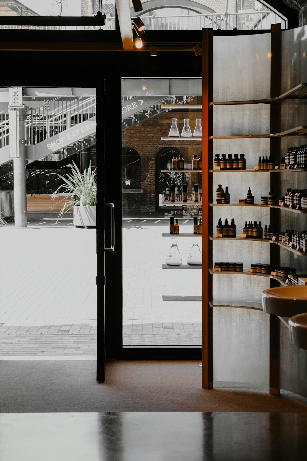 store interior with security